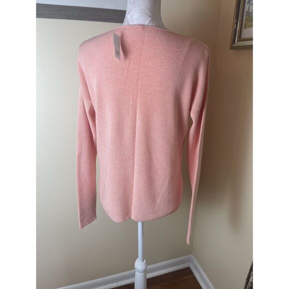 NWT GAP Womens Pink Pull Over Knit Sweater Oversize Cozy Preppy Classic Coastal - Picture 8 of 16